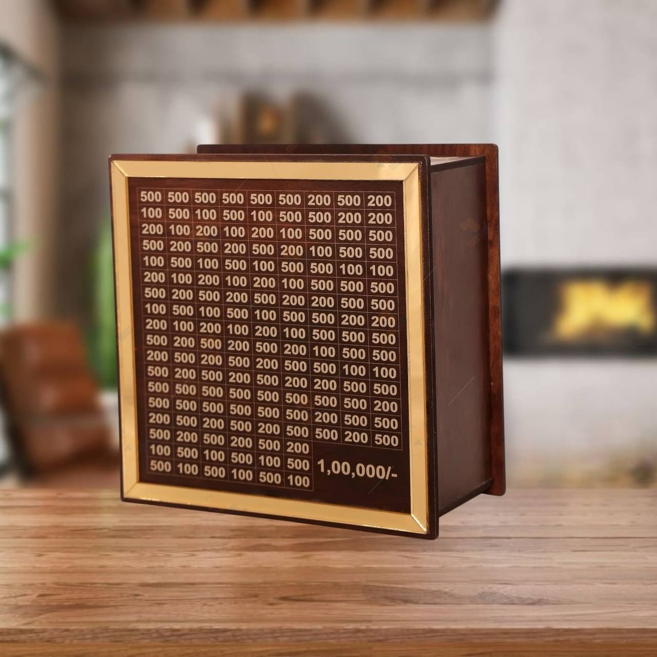     			swipe n see Wood Brown Piggy Bank ( Pack of 1 )