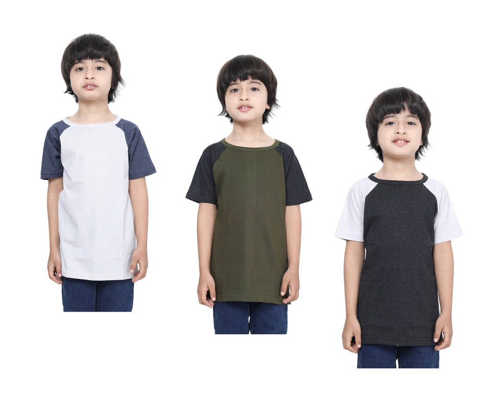     			IndiWeaves Pack of 1 Boys Cotton T-Shirt ( Multicolor )