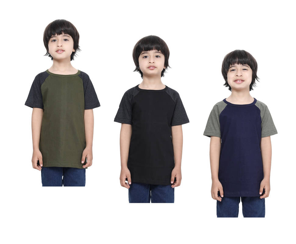     			IndiWeaves Pack of 1 Boys Cotton T-Shirt ( Multicolor )