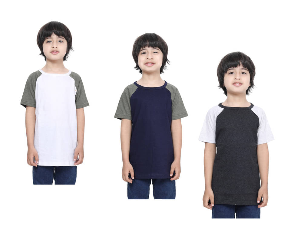     			IndiWeaves Pack of 2 Boys Cotton T-Shirt ( Multicolor )