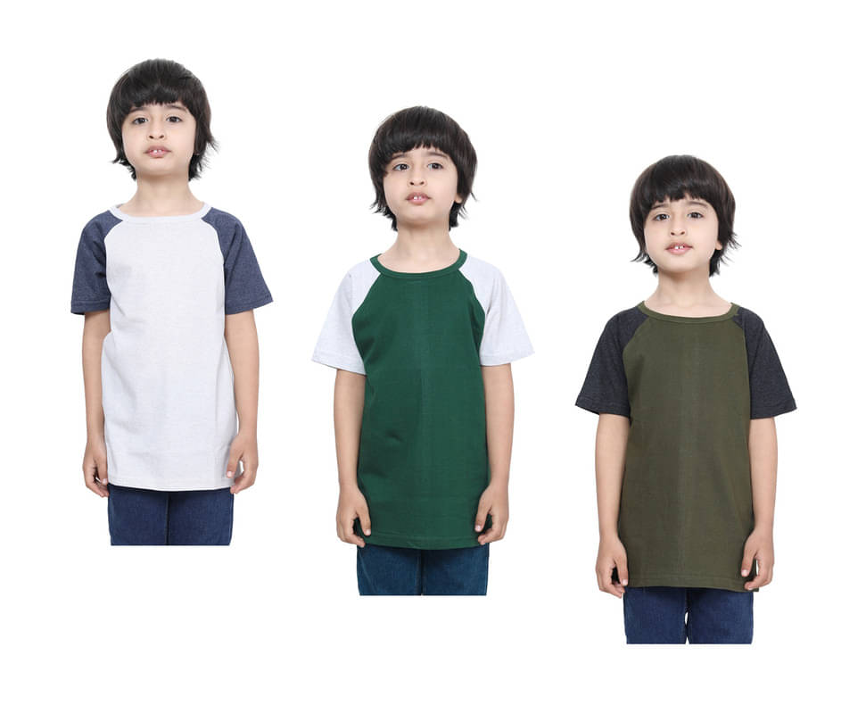     			IndiWeaves Pack of 2 Boys Cotton T-Shirt ( Multicolor )