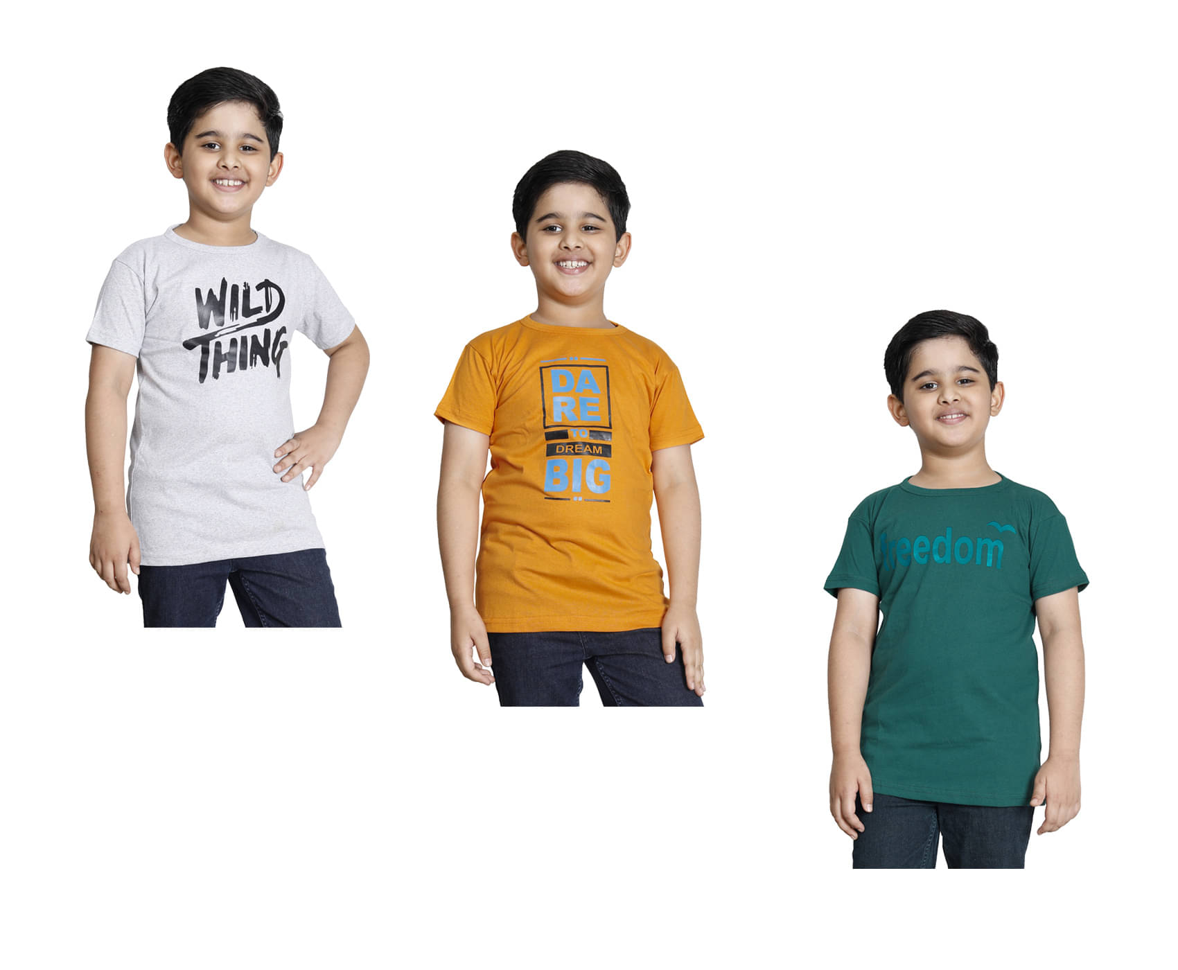     			IndiWeaves Pack of 1 Boys Cotton T-Shirt ( Multicolor )