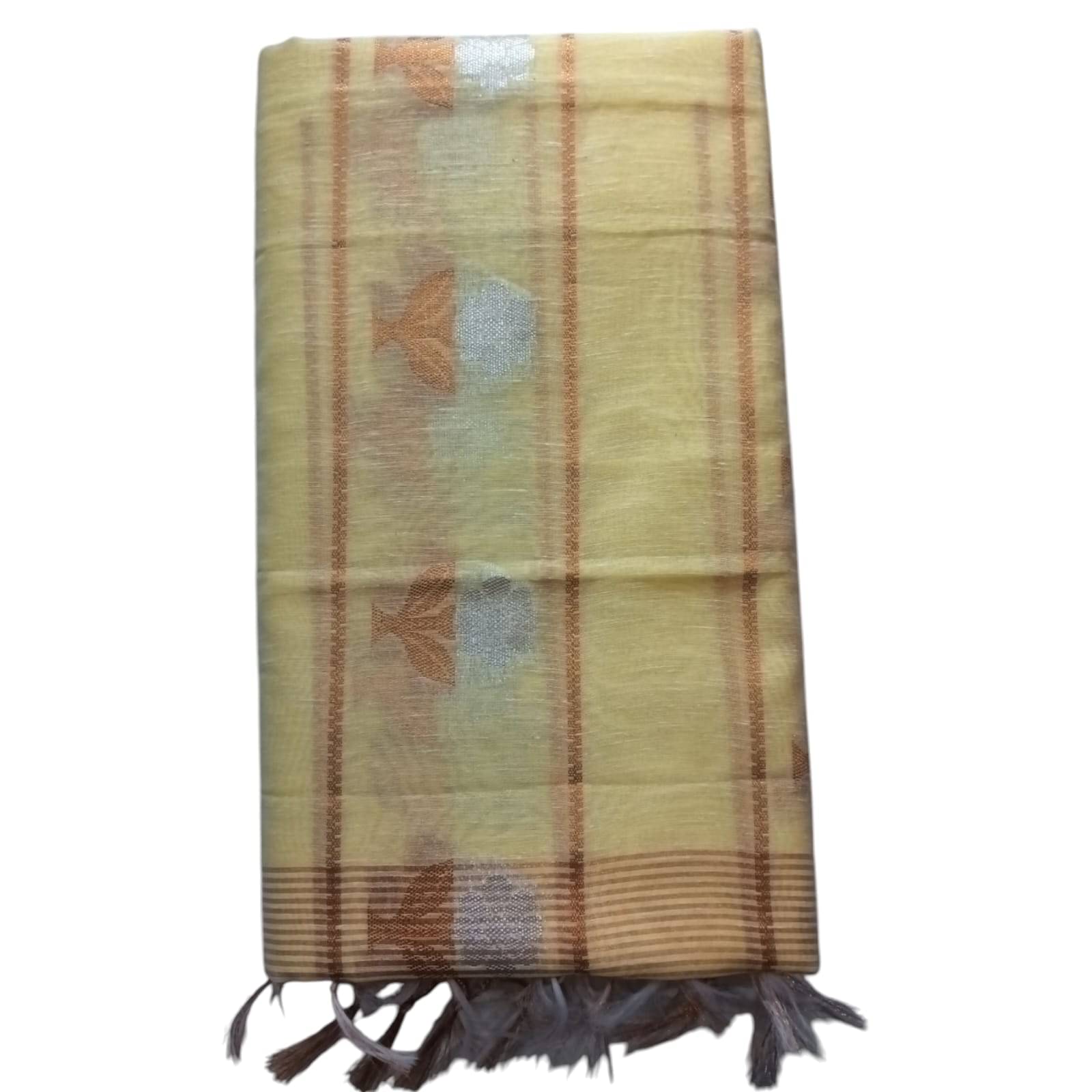 Anaya Saree Cotton Silk Self Design Saree With Stitched Blouse ( Multicolor )     			Anaya Saree Cotton Silk Self Design Saree With Stitched Blouse ( Multicolor )
