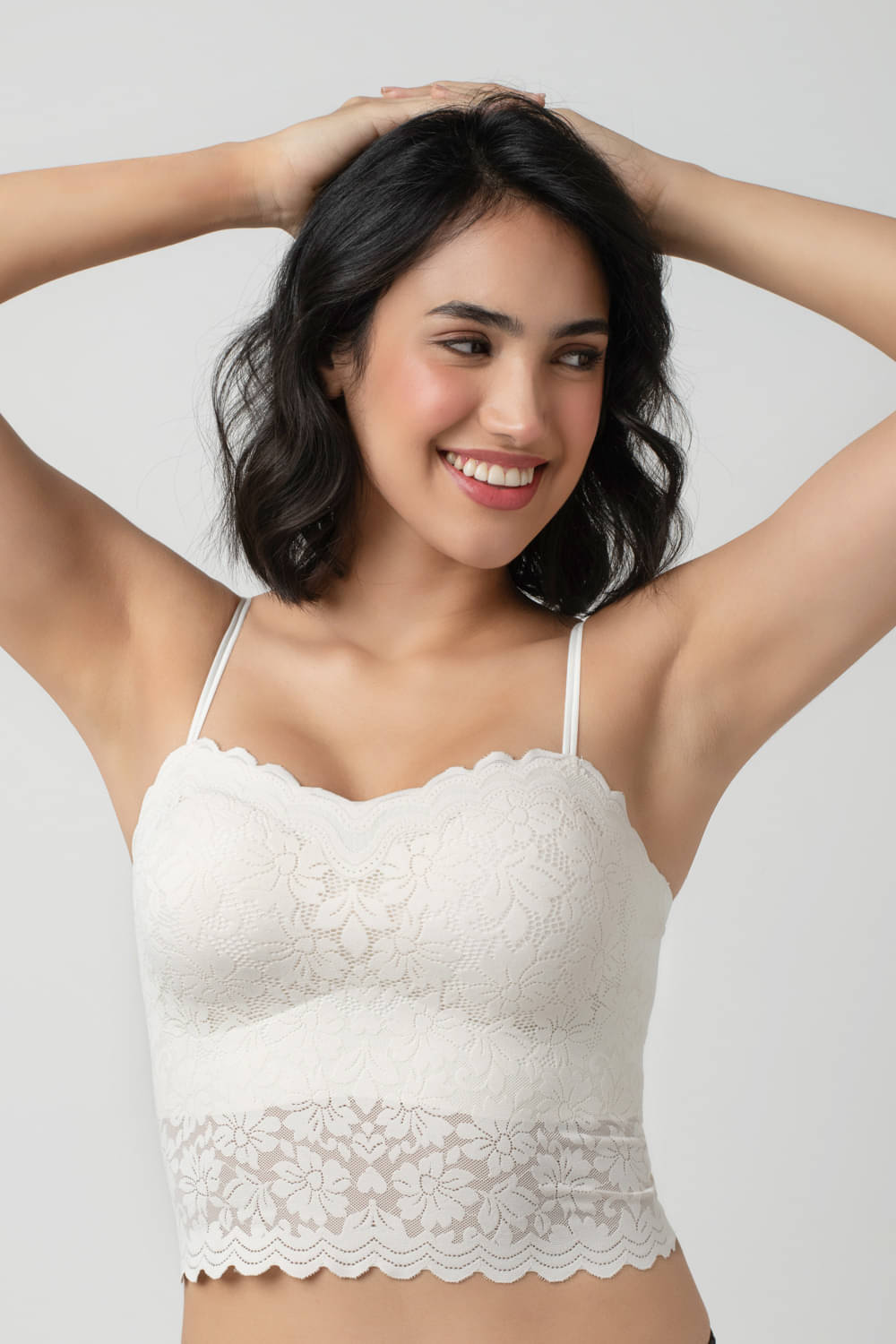     			Bodyline Women's Nylon Camisole Top ( White )