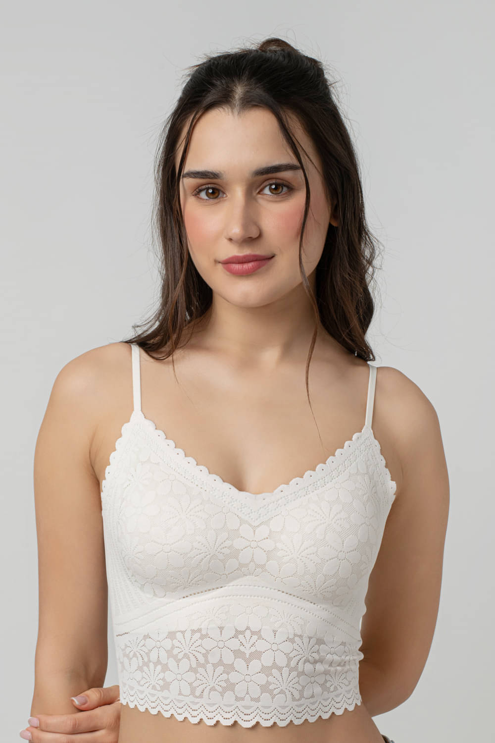 Bodyline Women's Nylon Camisole Top ( White ) Bodyline Women's Nylon Camisole Top ( White )