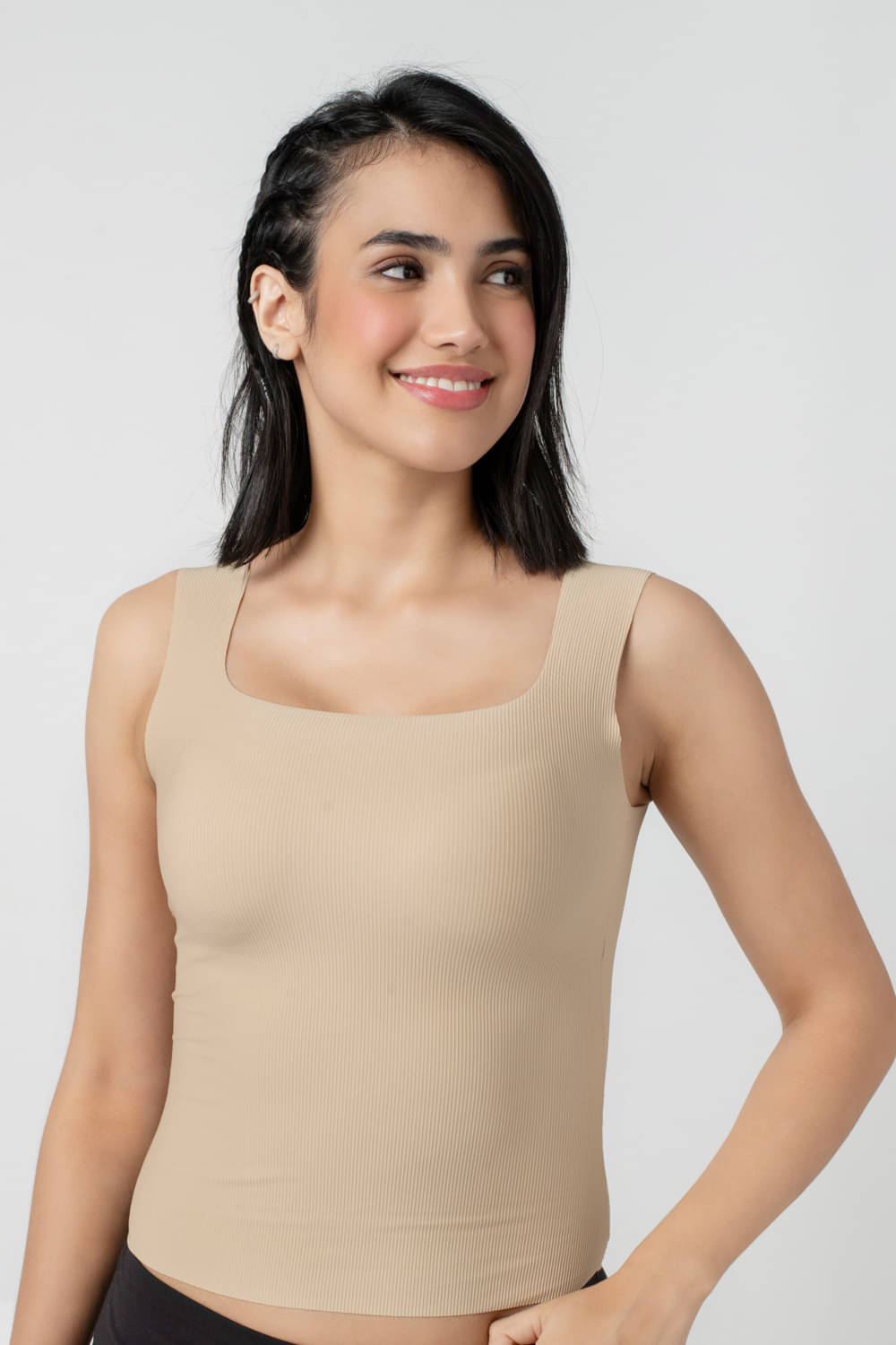Bodyline Women's Nylon Camisole Top ( Beige ) Bodyline Women's Nylon Camisole Top ( Beige )