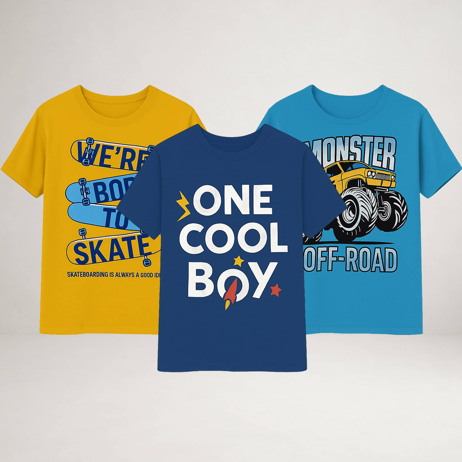     			CUTE TREND Pack of 2 Boys Cotton T-Shirt ( Multicolor 3 )