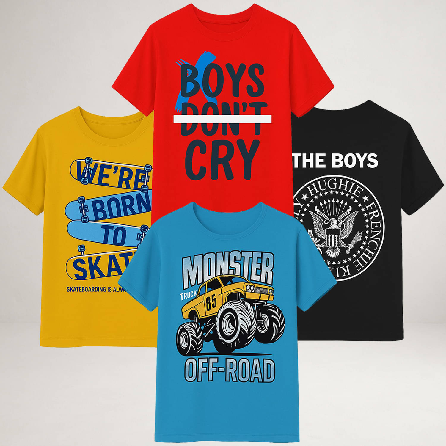     			CUTE TREND Pack of 1 Boys Cotton T-Shirt ( Multicolor 4 )