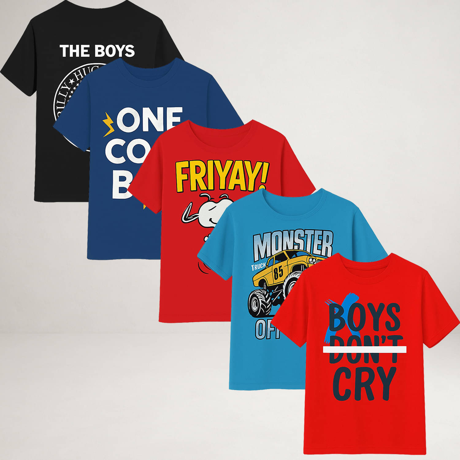     			CUTE TREND Pack of 1 Boys Cotton T-Shirt ( Multicolor 5 )