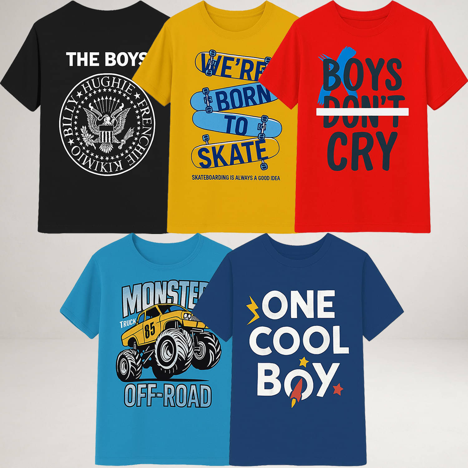    			CUTE TREND Pack of 1 Boys Cotton T-Shirt ( Multicolor 5 )