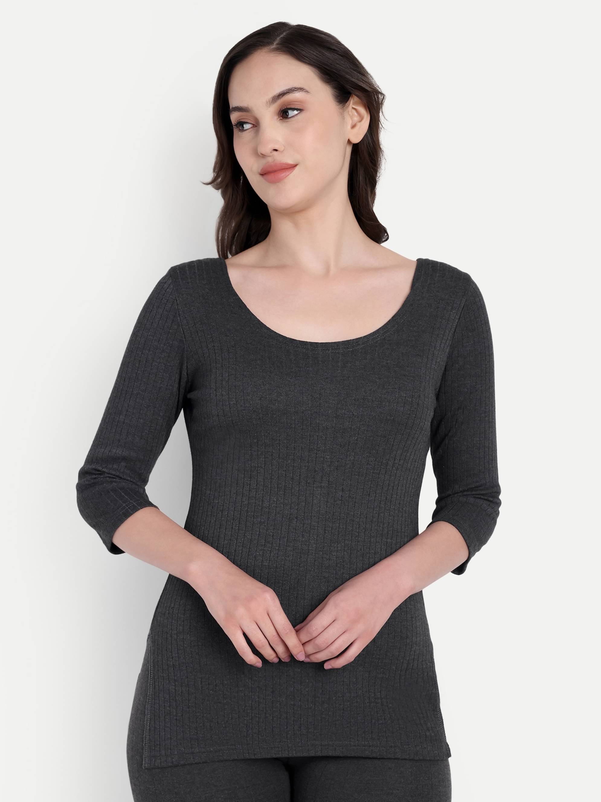 Inner Element Cotton Blend Thermal Tops - Grey Pack of 1 Inner Element Cotton Blend Thermal Tops - Grey Pack of 1