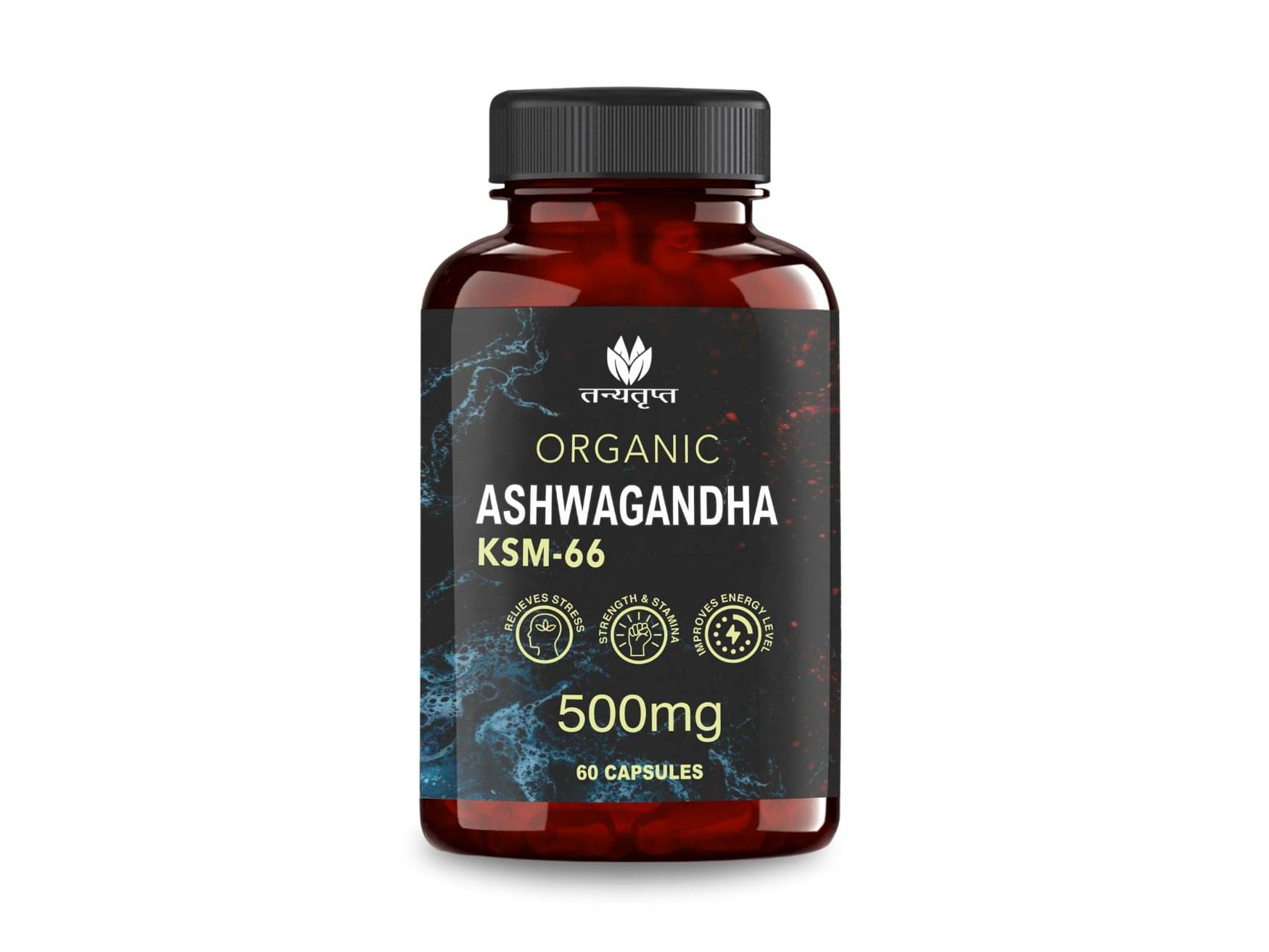     			KSM 66 Ashwagandha | Rejuvenate Mind & Body | For Stress | Each Capsule 500 mg