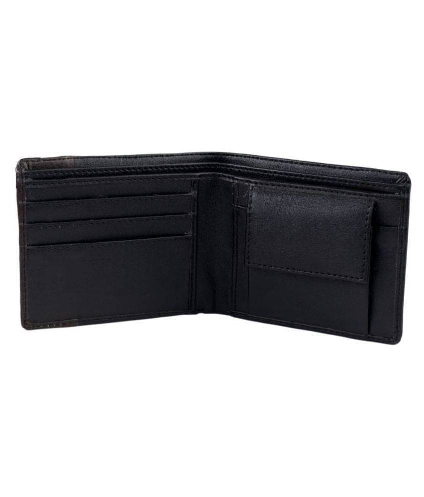     			Keviv Leather Solid Men's Two Fold Wallet With 5 Slots For Card ( Black , Pack of 1 )