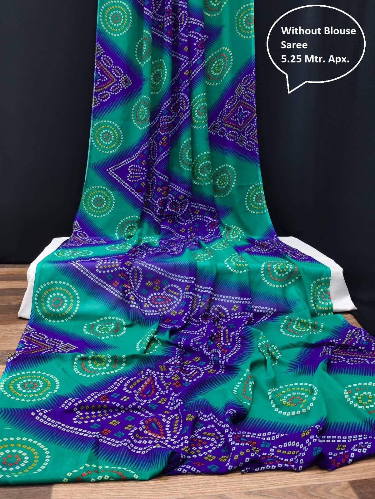 Maayro Georgette Printed Saree Without Blouse Piece ( Blue ) Maayro Georgette Printed Saree Without Blouse Piece ( Blue )
