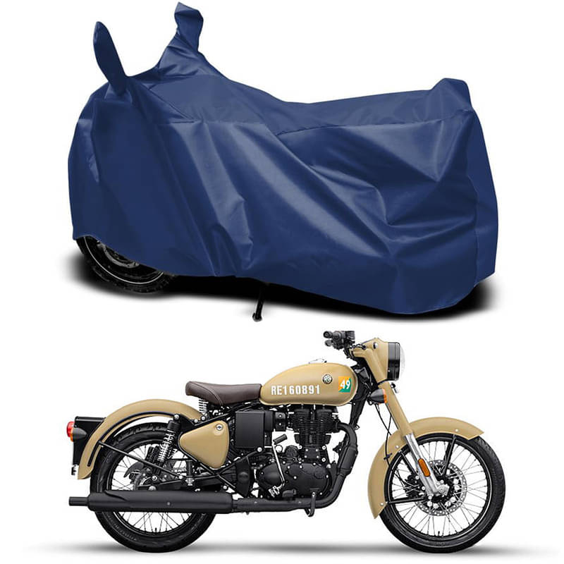     			RABABLI Bike Body Cover for Royal Enfield Royal Enfie Classic 350 Signal ( Pack of 1 ) , Navy Blue