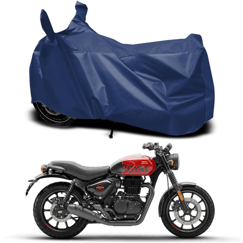     			RABABLI Bike Body Cover for Royal Enfield Royal Enfie Hunter 350 Metro ( Pack of 1 ) , Navy Blue