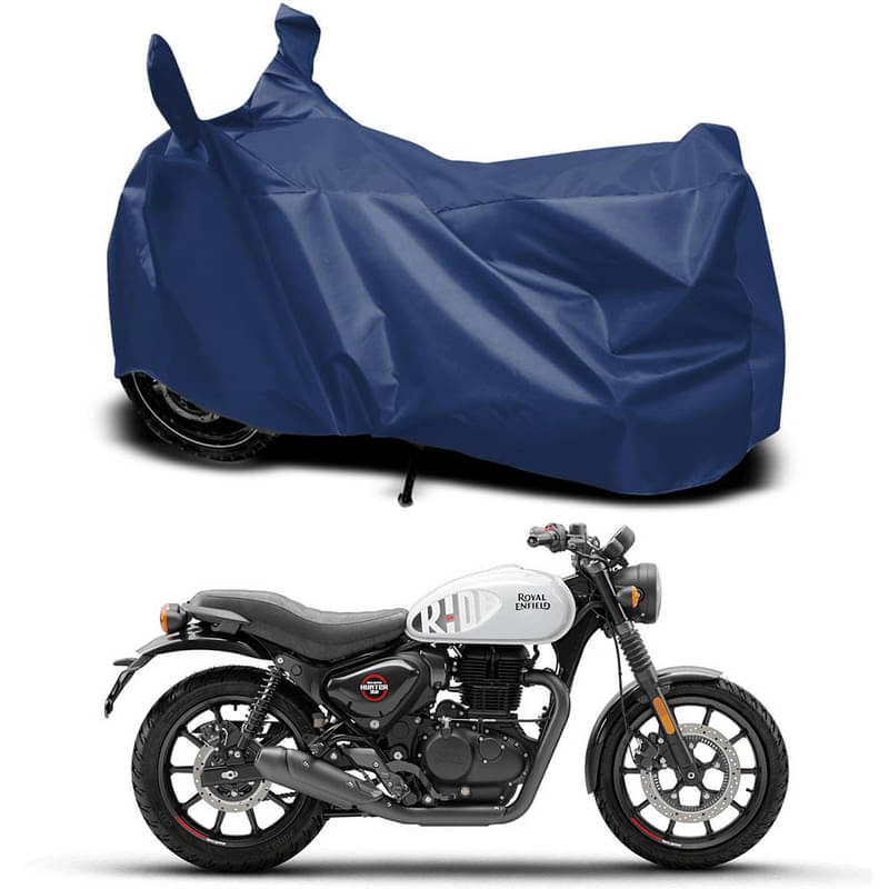     			RABABLI Bike Body Cover for Royal Enfield Royal Enfie Hunter 350 Retro ( Pack of 1 ) , Navy Blue