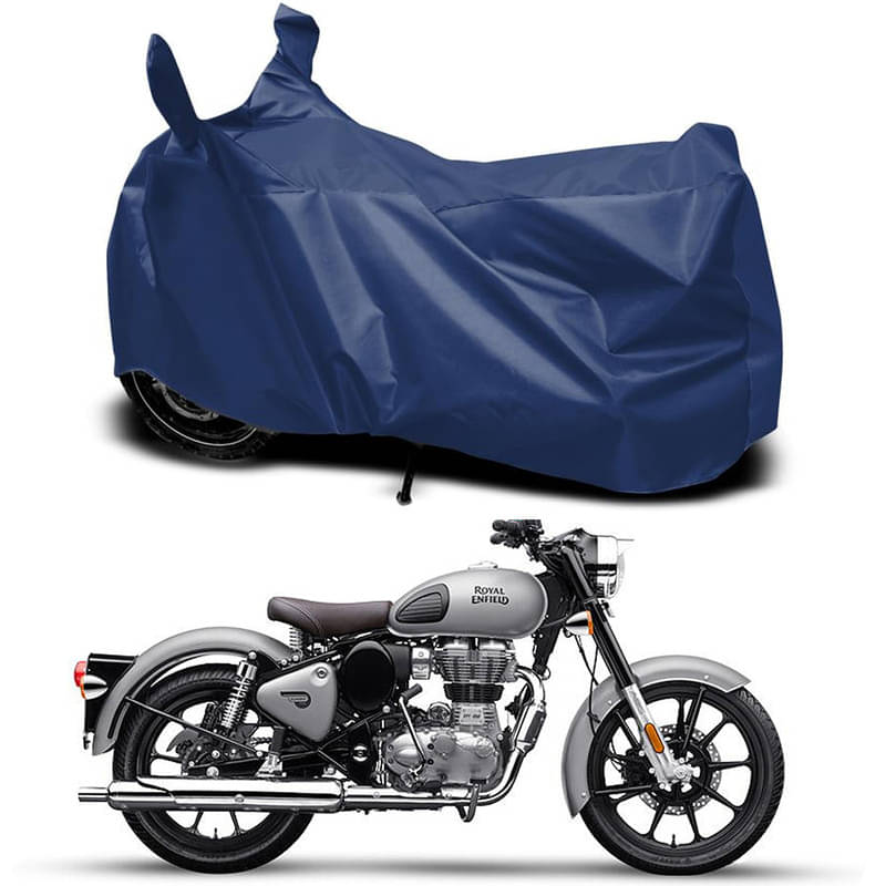     			RABABLI Bike Body Cover for Royal Enfield Royal Enfie Bullet 350 BS6 ( Pack of 1 ) , Navy Blue