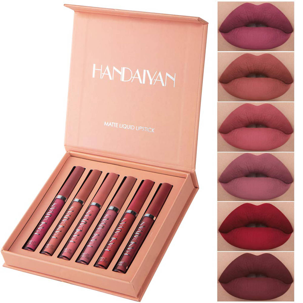     			RTB Multi Matte Waterproof Liquid Lipstick ( Pack of 6 )