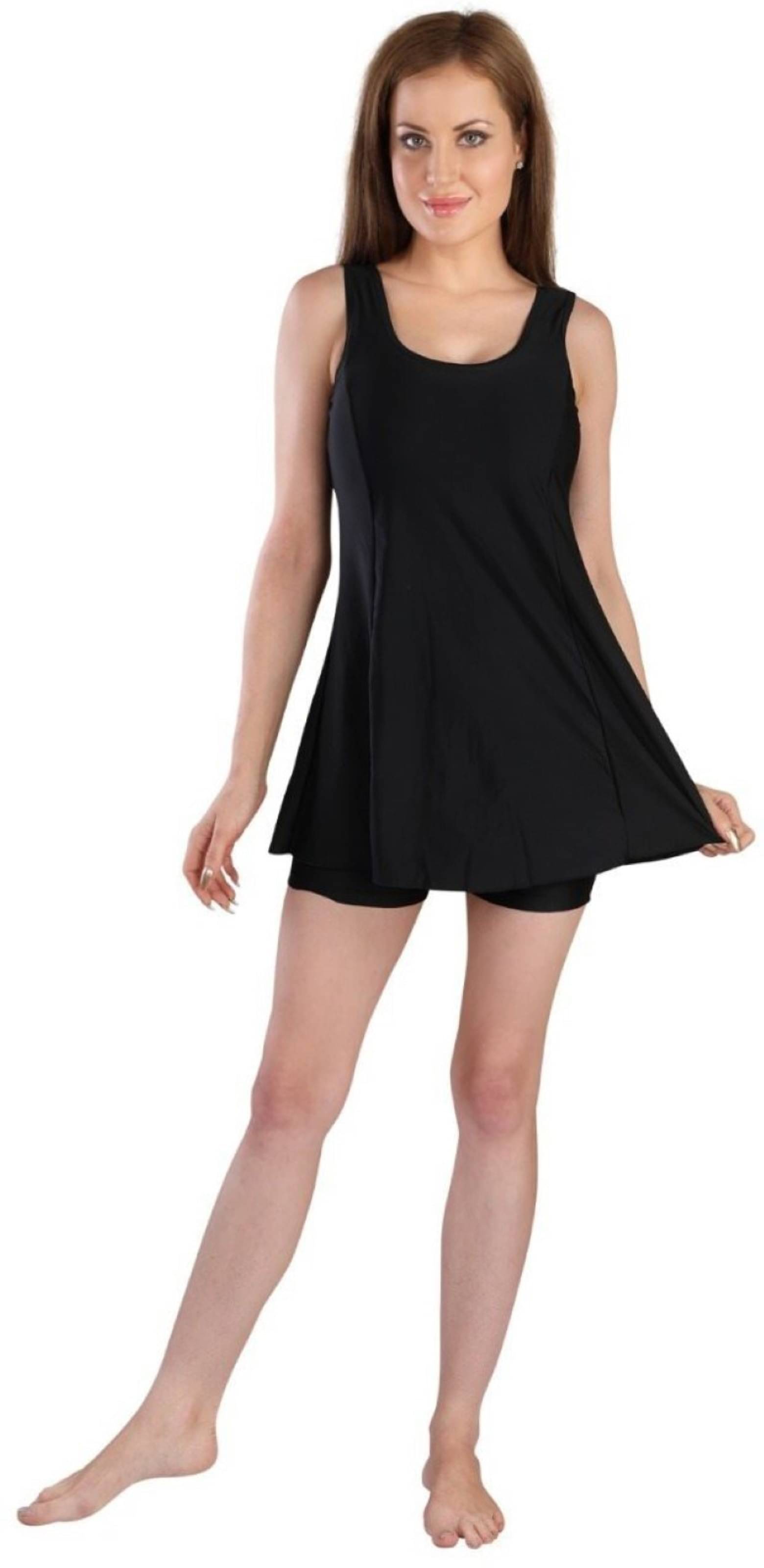     			Reoutlook Black One Piece Swimming Costume