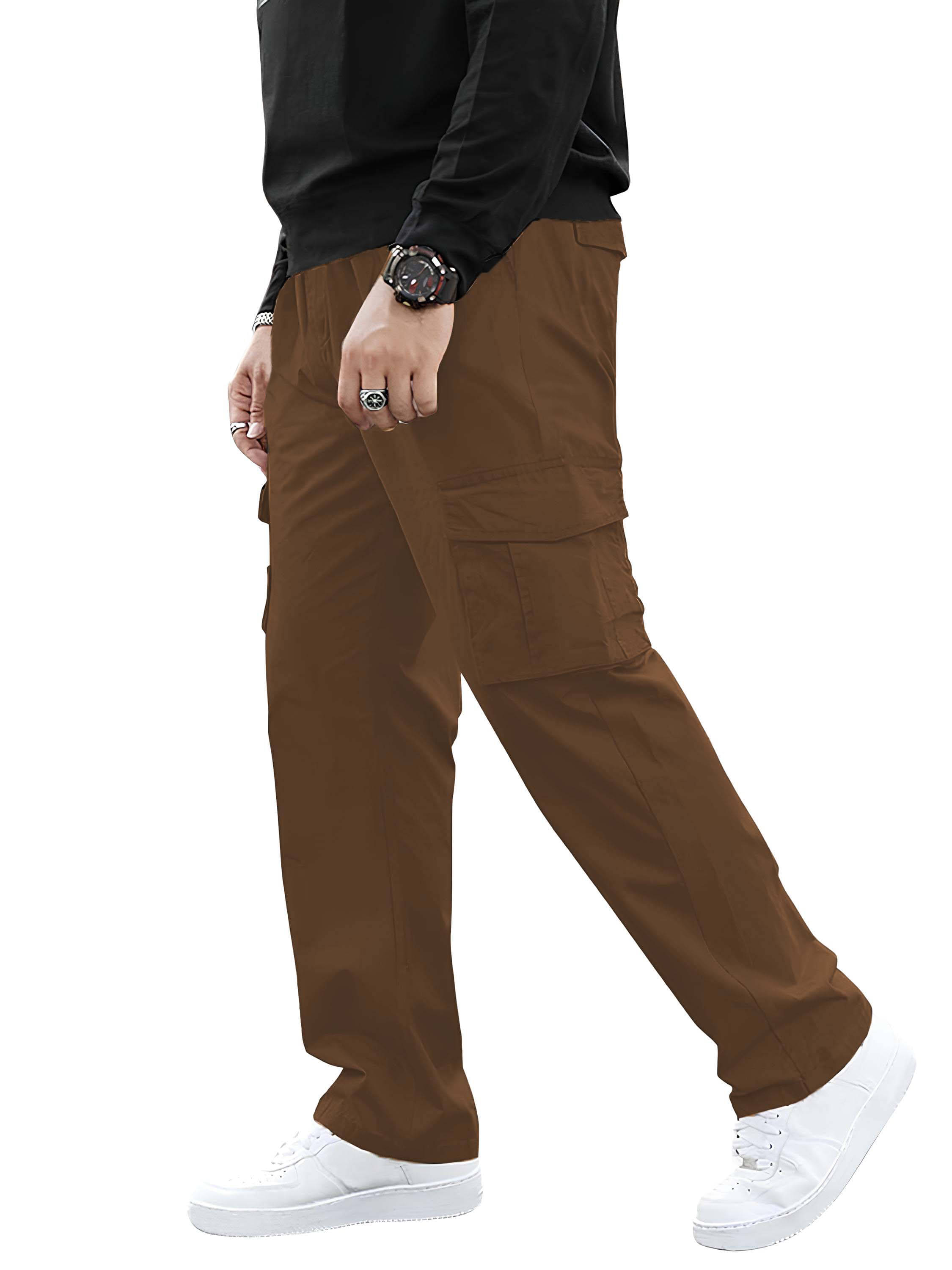    			Reoutlook Regular Flat Men's Cargos - Coffee ( Pack of 1 )