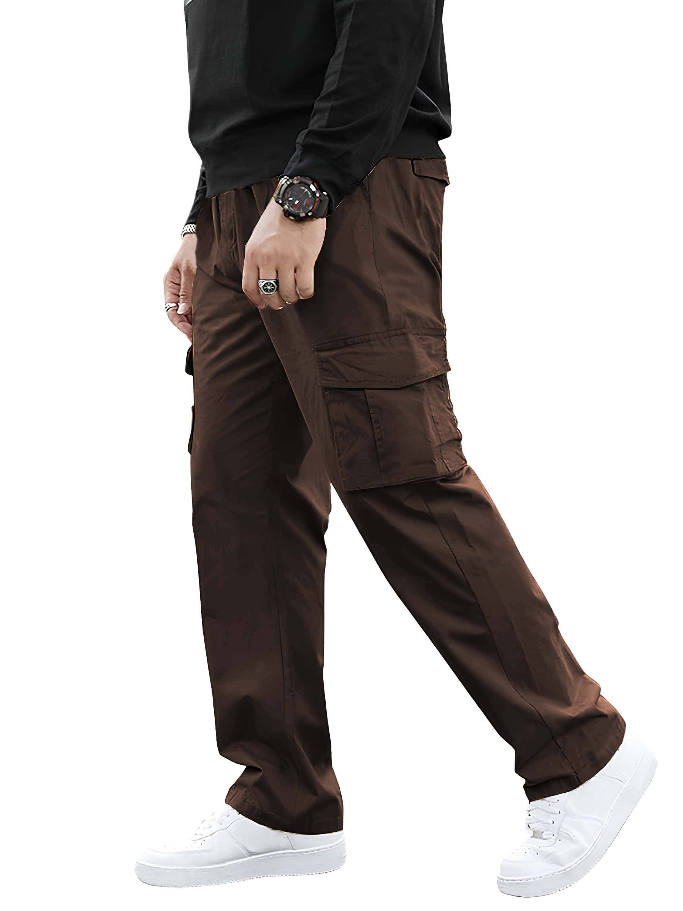 Reoutlook Regular Flat Men's Cargos - Brown ( Pack of 1 ) - Trousers | Buy online on ZillyBuy