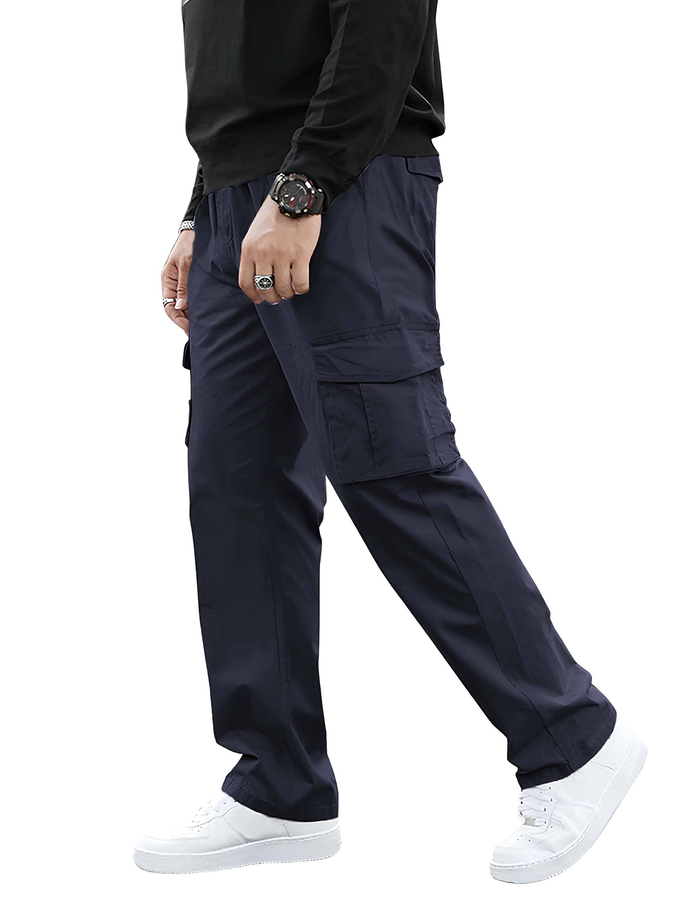     			Reoutlook Regular Flat Men's Cargos - Navy Blue ( Pack of 1 )