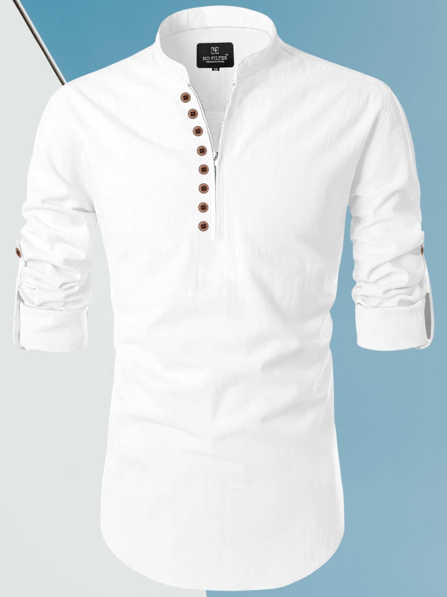 SOPANI White Cotton Blend Men's Regular Kurta ( Pack of 1 ) SOPANI White Cotton Blend Men's Regular Kurta ( Pack of 1 )