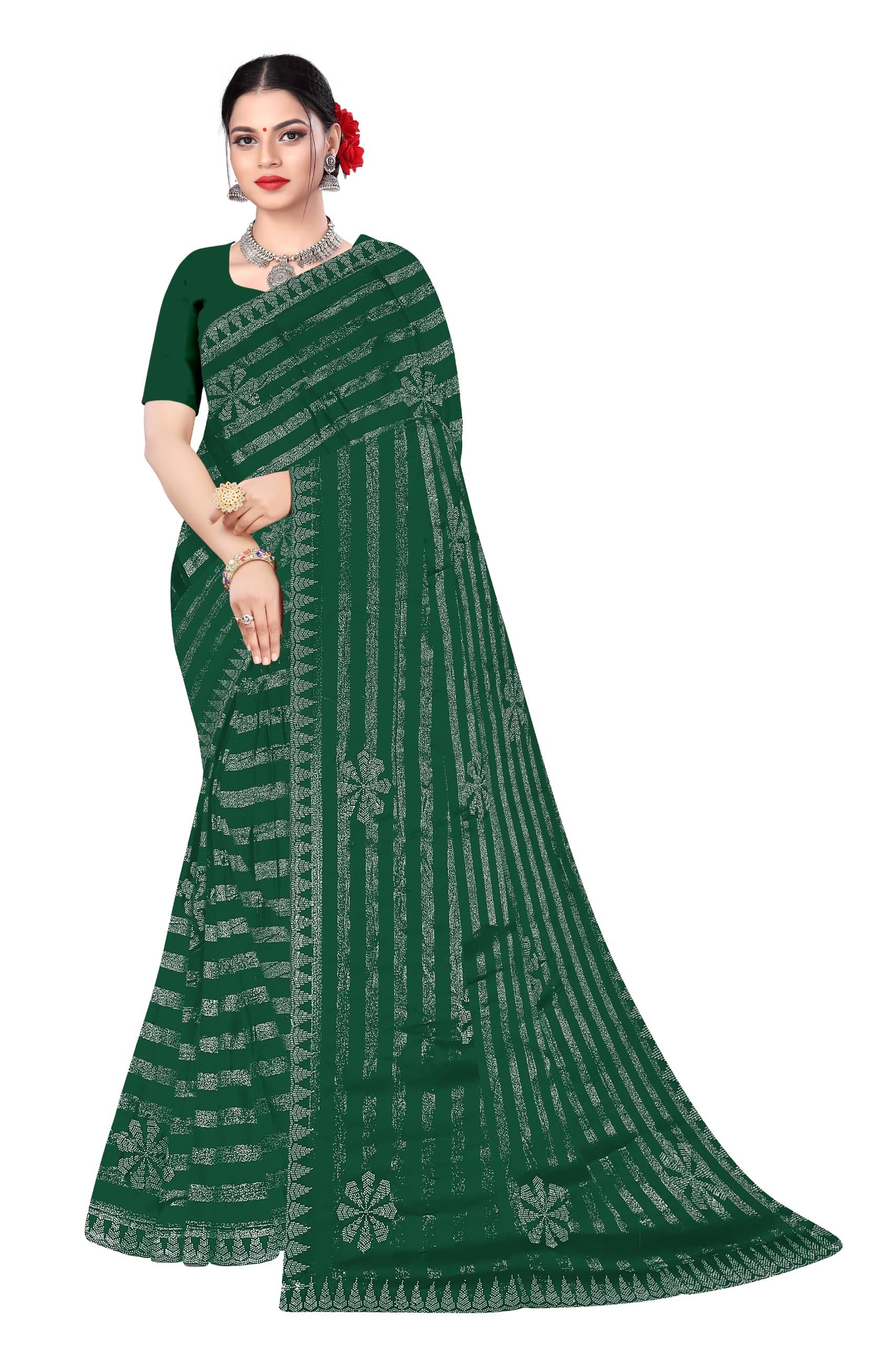 SS Chiffon Solid Saree With Unstitched Blouse Piece ( Purple ) SS Chiffon Solid Saree With Unstitched Blouse Piece ( Purple )