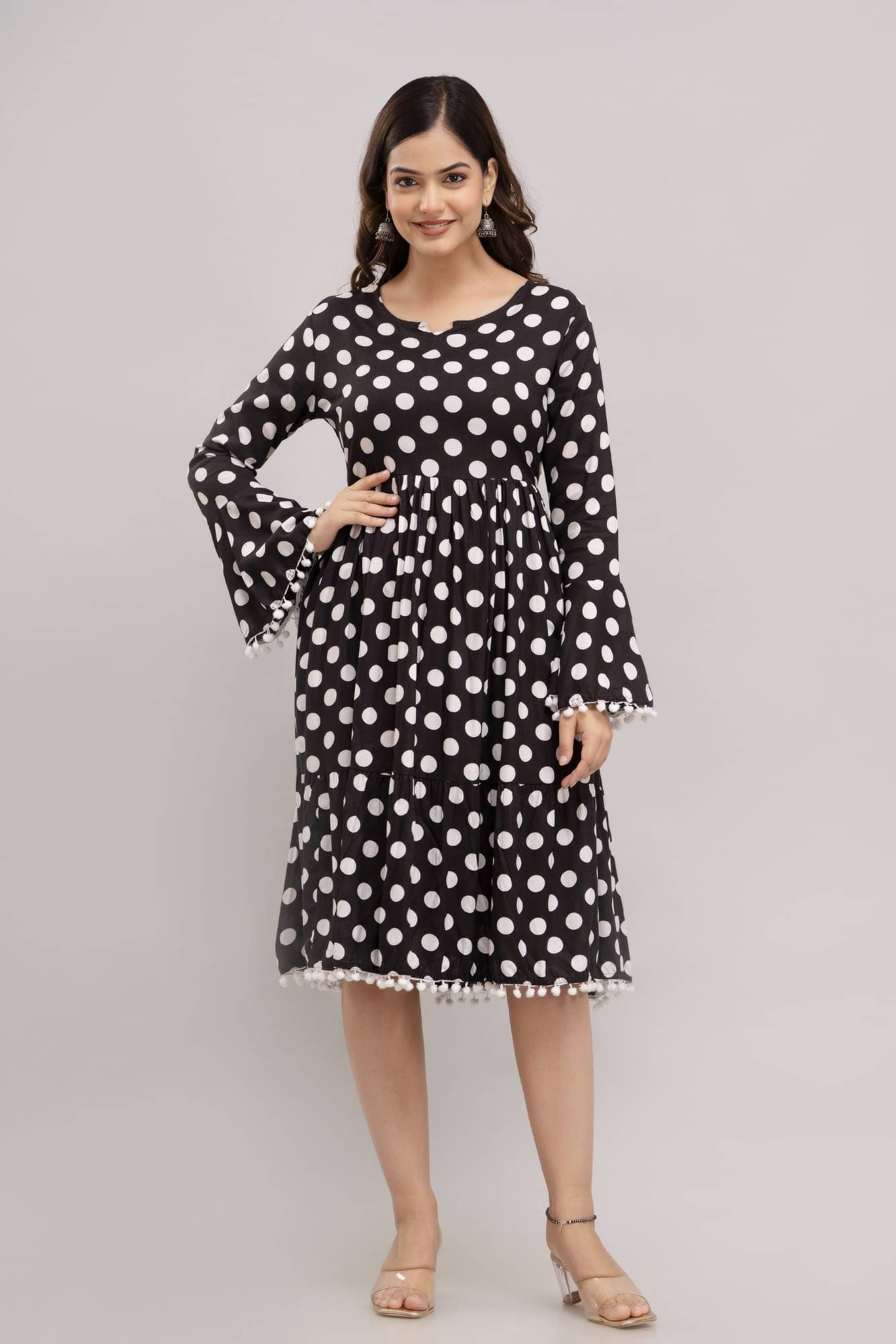 TRENDSWILL Women's Viscose Rayon Printed Fit & Flare Dress ( Multicolor 3 ) TRENDSWILL Women's Viscose Rayon Printed Fit & Flare Dress ( Multicolor 3 )
