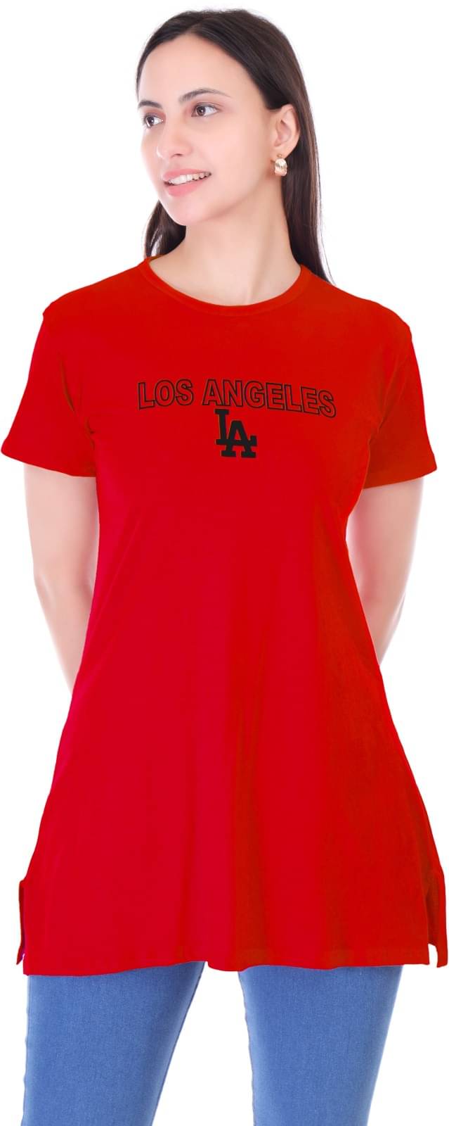     			Urboholic Women's Cotton Regular Top ( Red )