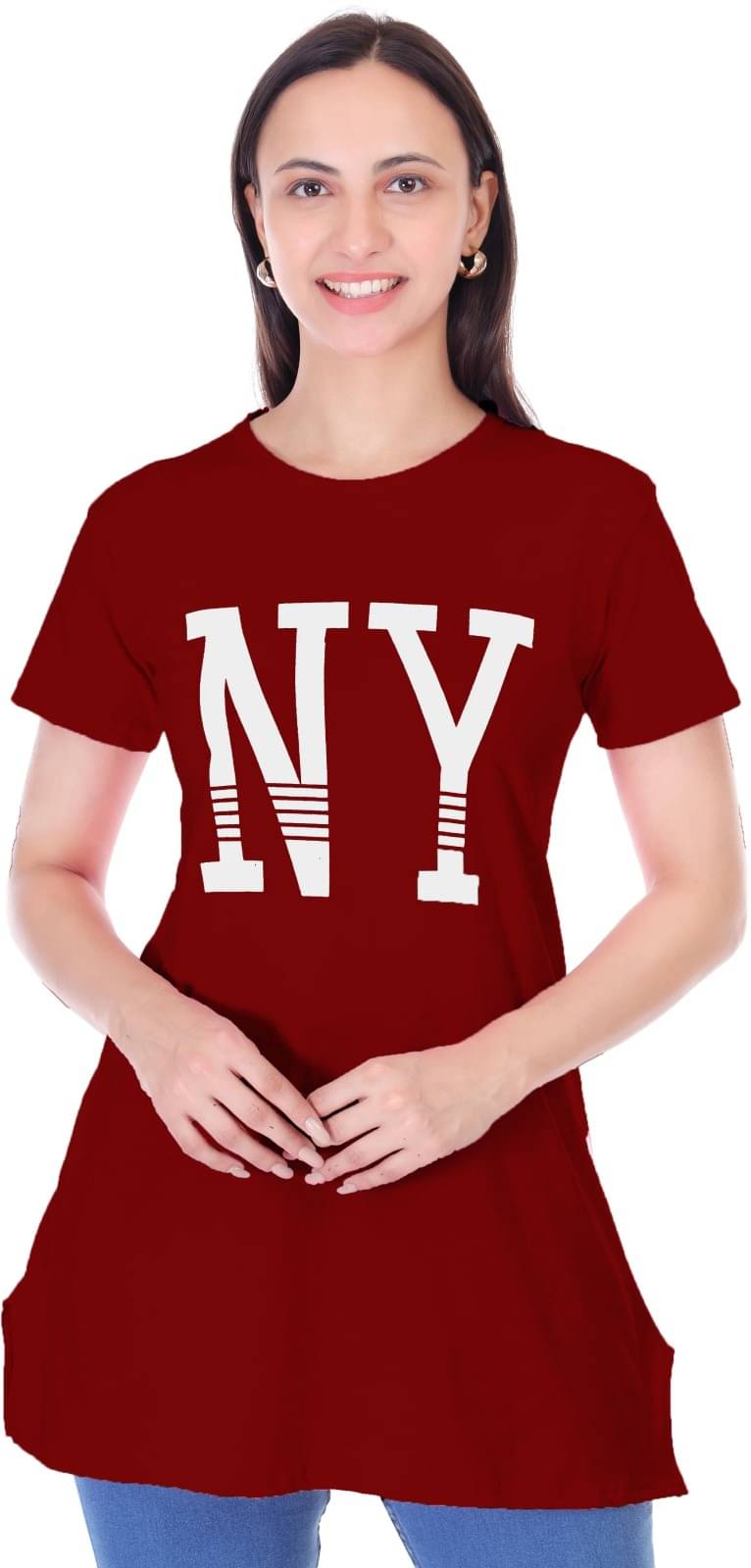 Urboholic Women's Cotton Regular Top ( Maroon ) Urboholic Women's Cotton Regular Top ( Maroon )