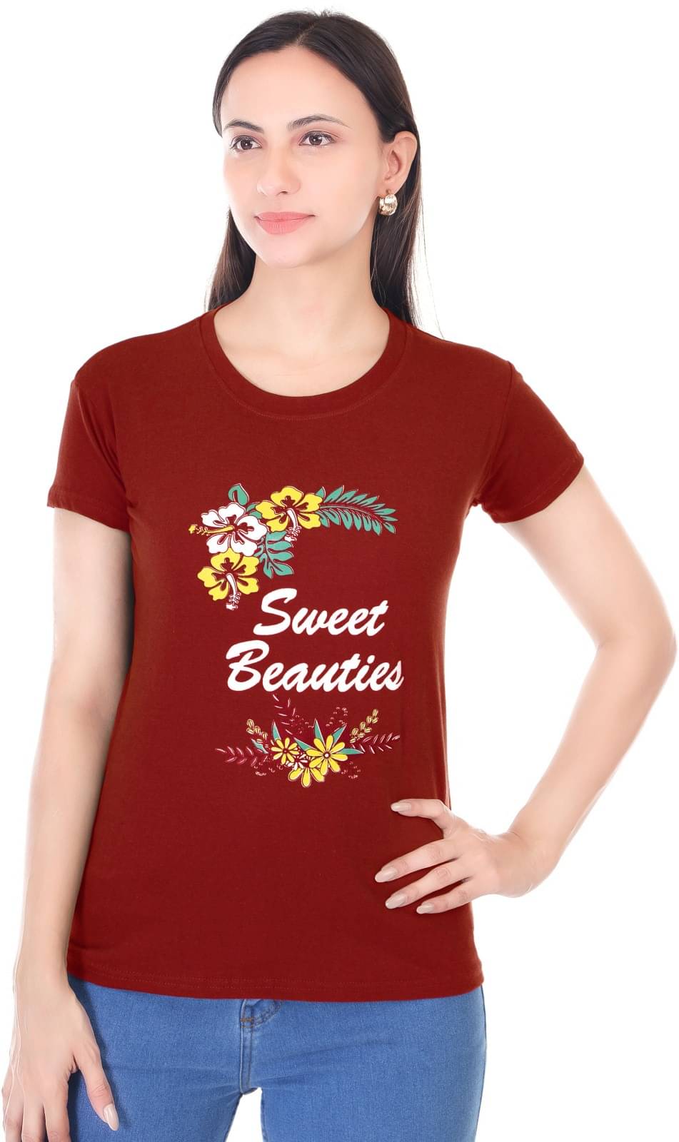 Urboholic Women's Cotton Regular Top ( Maroon ) Urboholic Women's Cotton Regular Top ( Maroon )