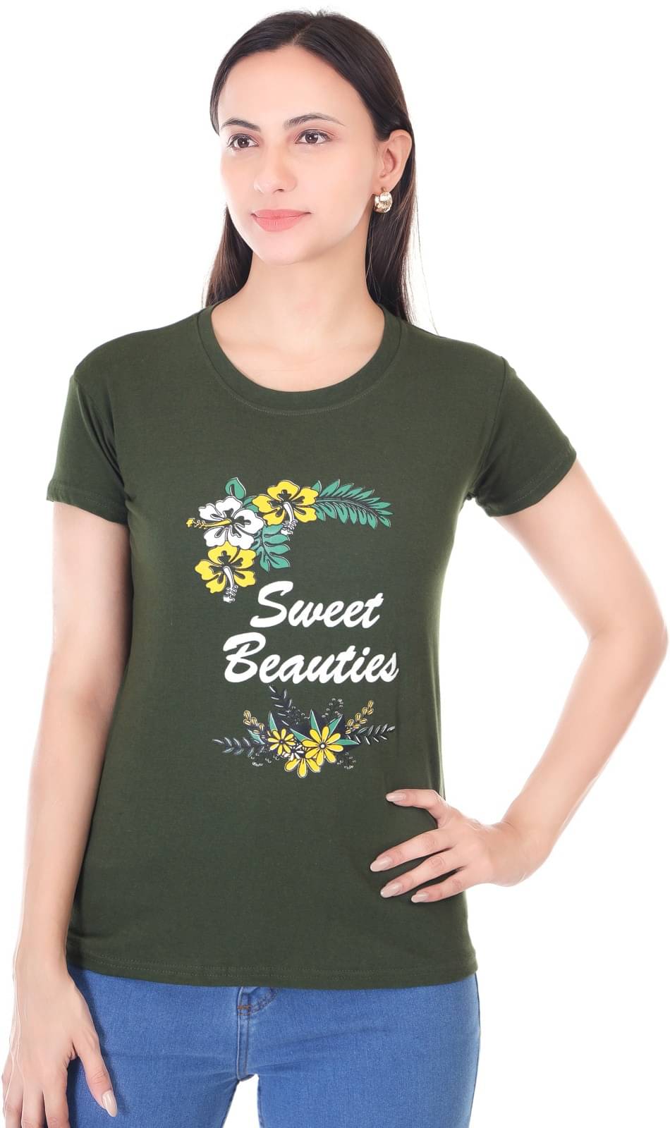     			Urboholic Women's Cotton Regular Top ( Green )