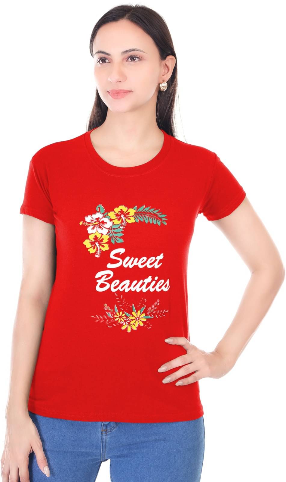 Urboholic Women's Cotton Regular Top ( Red ) Urboholic Women's Cotton Regular Top ( Red )