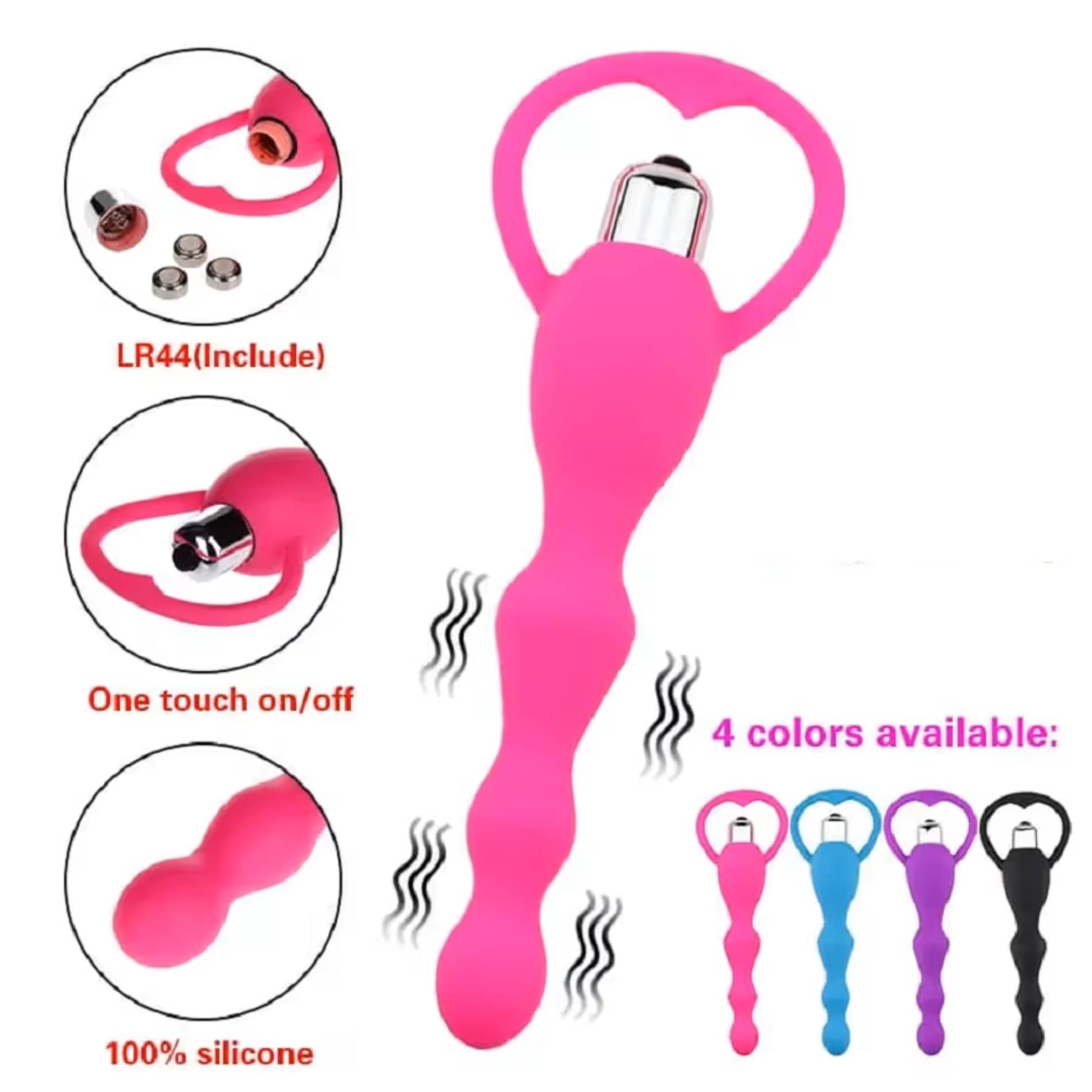 Beads Massager For Body Muscle Relaxation & Pain Relief With 5 Vibration, Assorted Color (Pack of 1) Beads Massager For Body Muscle Relaxation & Pain Relief With 5 Vibration, Assorted Color (Pack of 1)