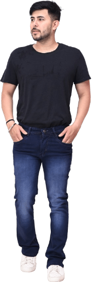     			hibok Faded Men's Jeans - Blue ( Pack of 1 )