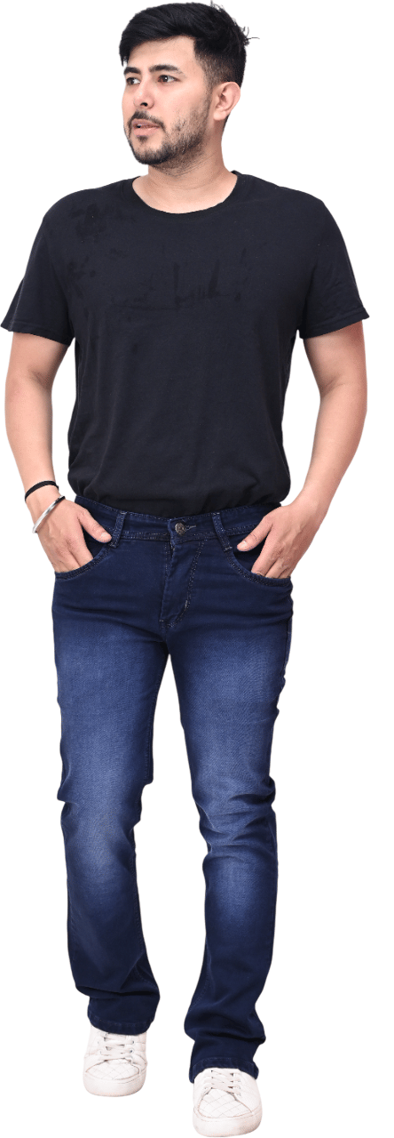     			hibok Faded Men's Jeans - Blue ( Pack of 1 )