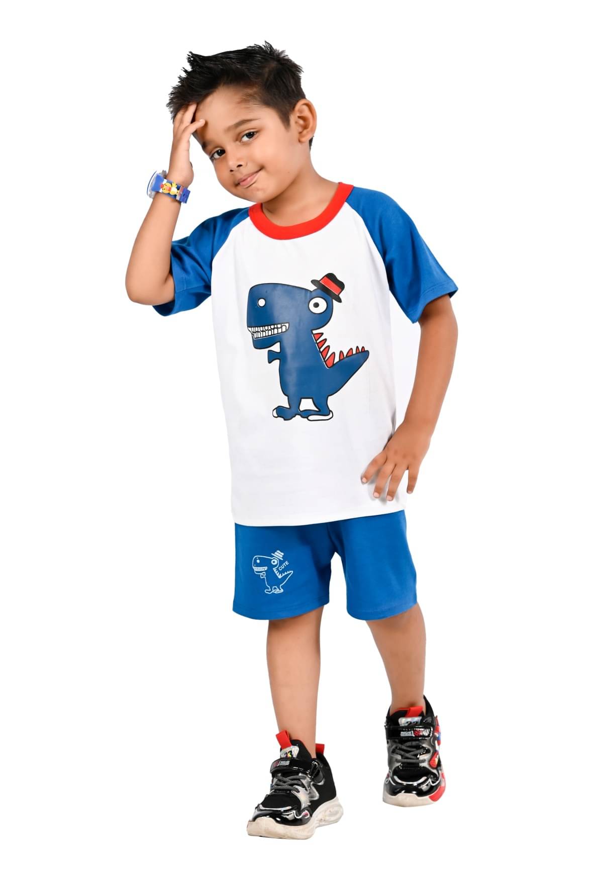     			s muktar garments Pack of 1 Baby Boys Cotton Blend T-Shirt & Shorts Set ( Multicolor 1 )