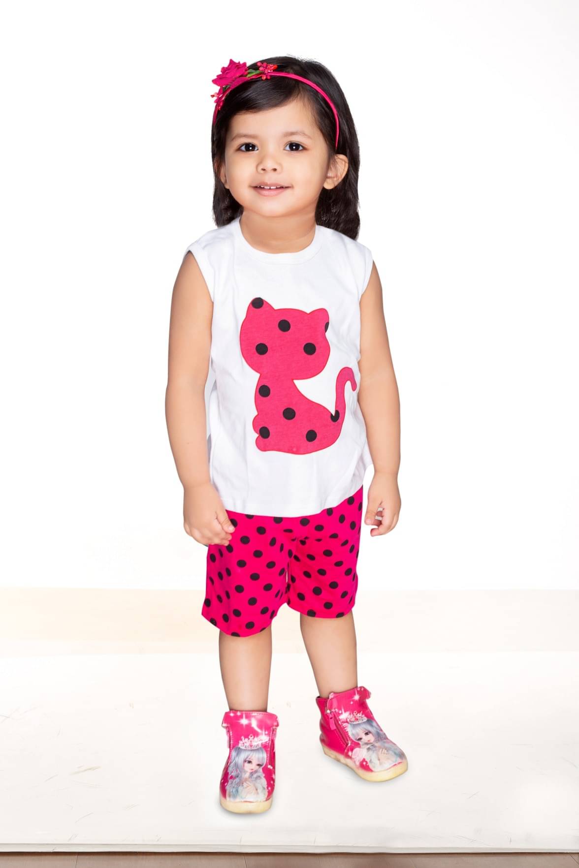 s muktar garments Pack of 1 Baby Girls Cotton T-shirt & Shorts ( Pink ) s muktar garments Pack of 1 Baby Girls Cotton T-shirt & Shorts ( Pink )