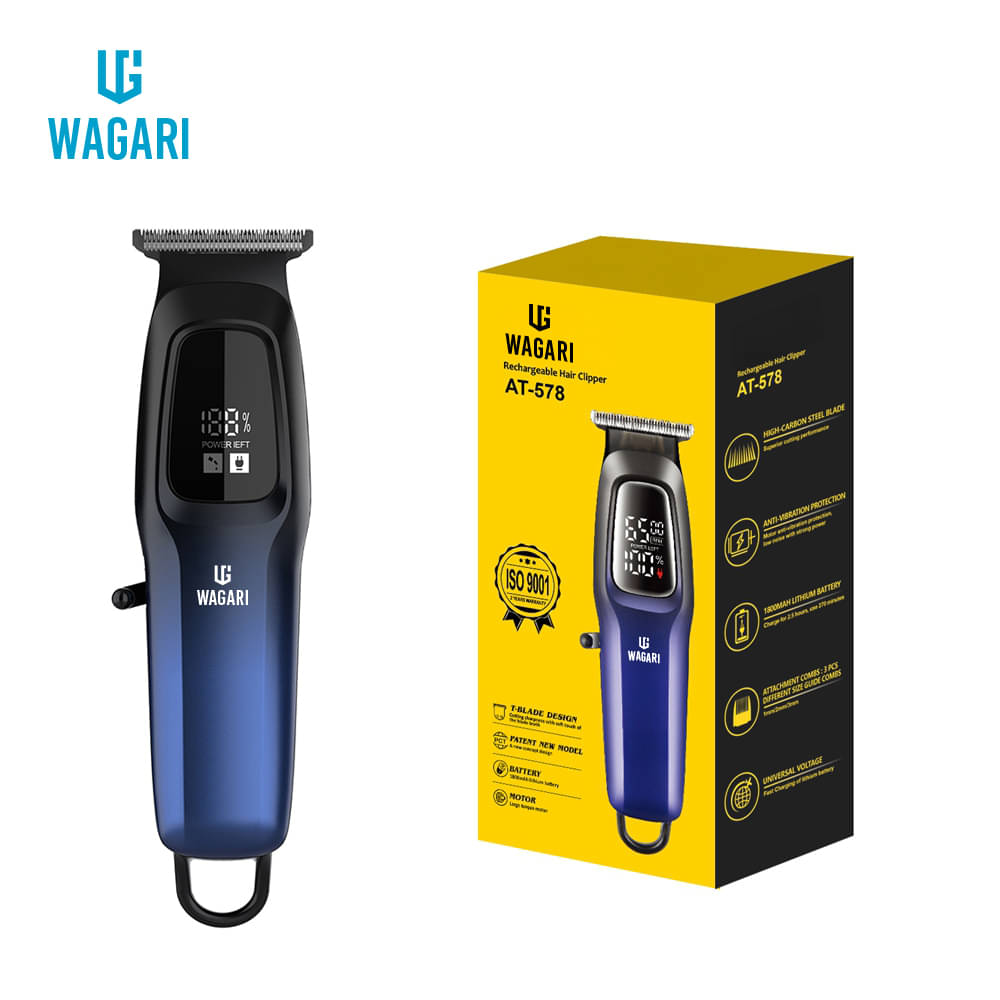     			wagari AT-578 Black Cordless Beard Trimmer With 240 minutes Runtime