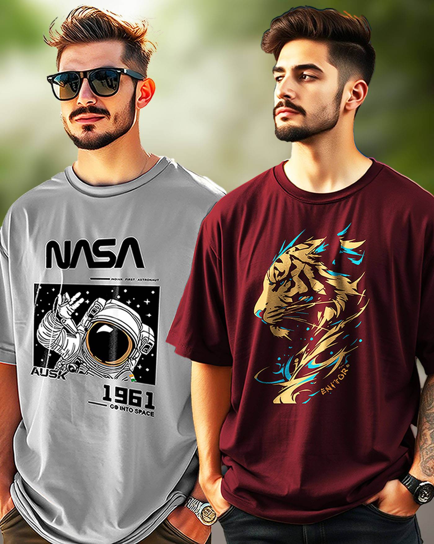 AOOSH Men Cotton Blend Oversized Fit Printed T-Shirt ( Maroon ) AOOSH Men Cotton Blend Oversized Fit Printed T-Shirt ( Maroon )