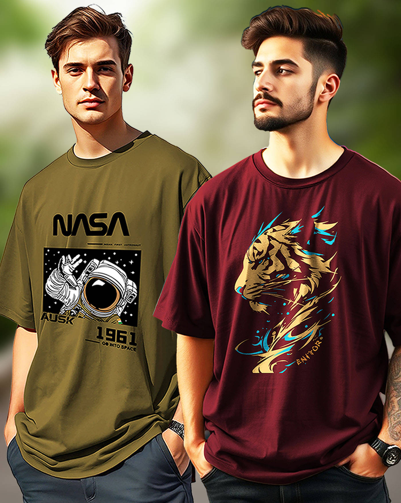 AOOSH Men Cotton Blend Oversized Fit Printed T-Shirt ( Maroon )     			AOOSH Men Cotton Blend Oversized Fit Printed T-Shirt ( Maroon )