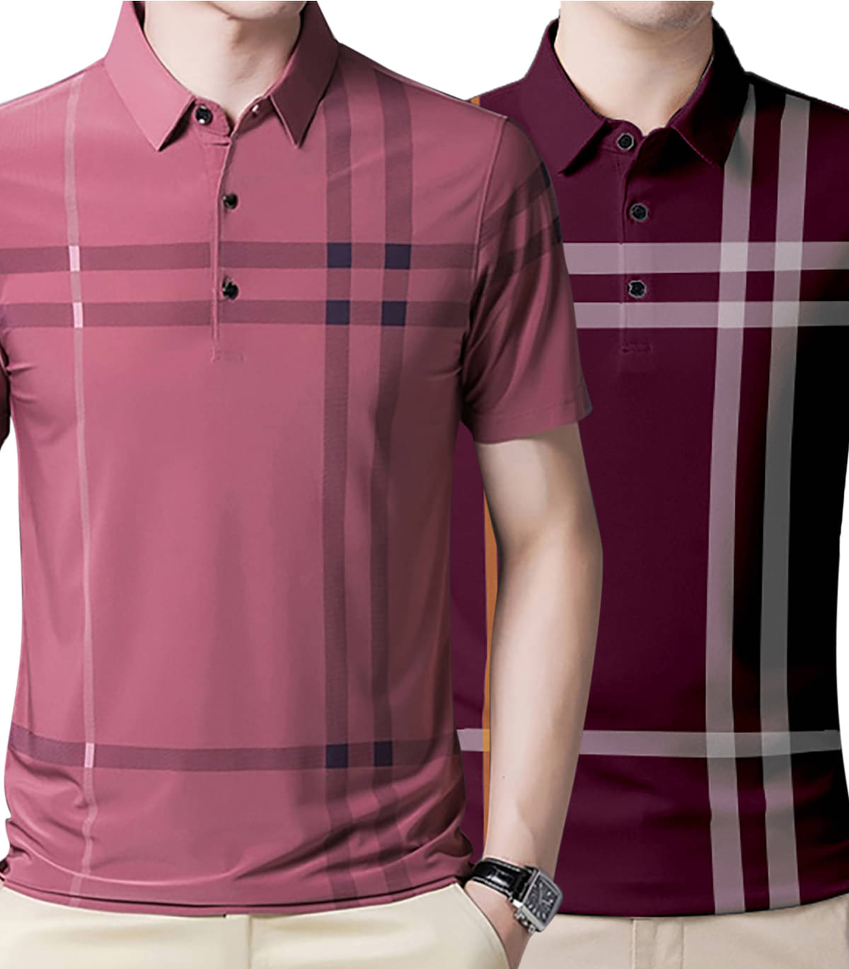 AOOSH Men Cotton Blend Regular Fit Printed Polo T Shirt ( Pink ) AOOSH Men Cotton Blend Regular Fit Printed Polo T Shirt ( Pink )