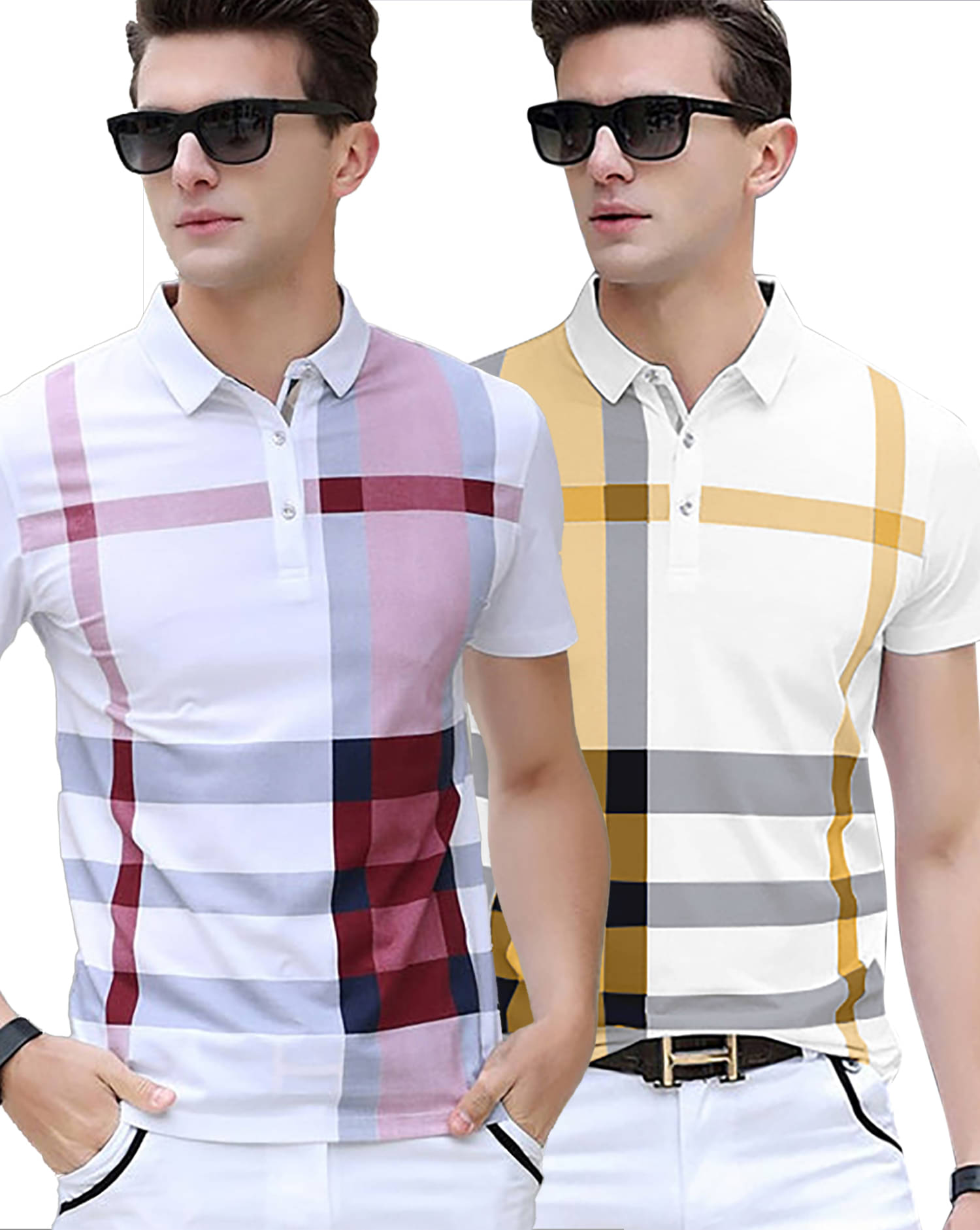     			AOOSH Men Cotton Blend Regular Fit Printed Polo T Shirt ( Maroon )