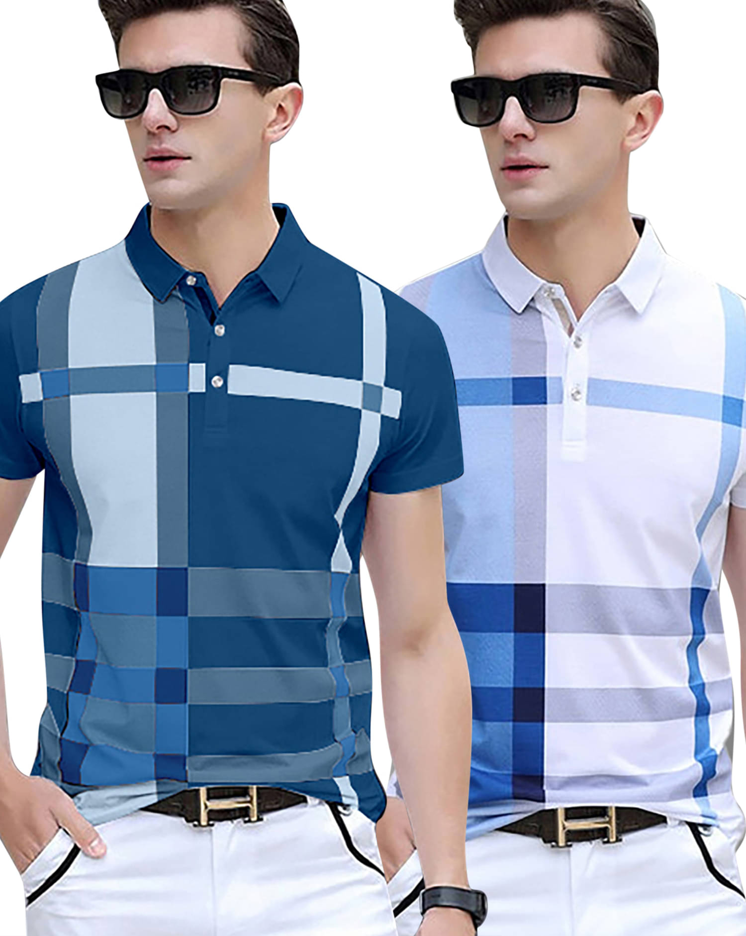 AOOSH Men Cotton Blend Regular Fit Printed Polo T Shirt ( Teal Blue )     			AOOSH Men Cotton Blend Regular Fit Printed Polo T Shirt ( Teal Blue )