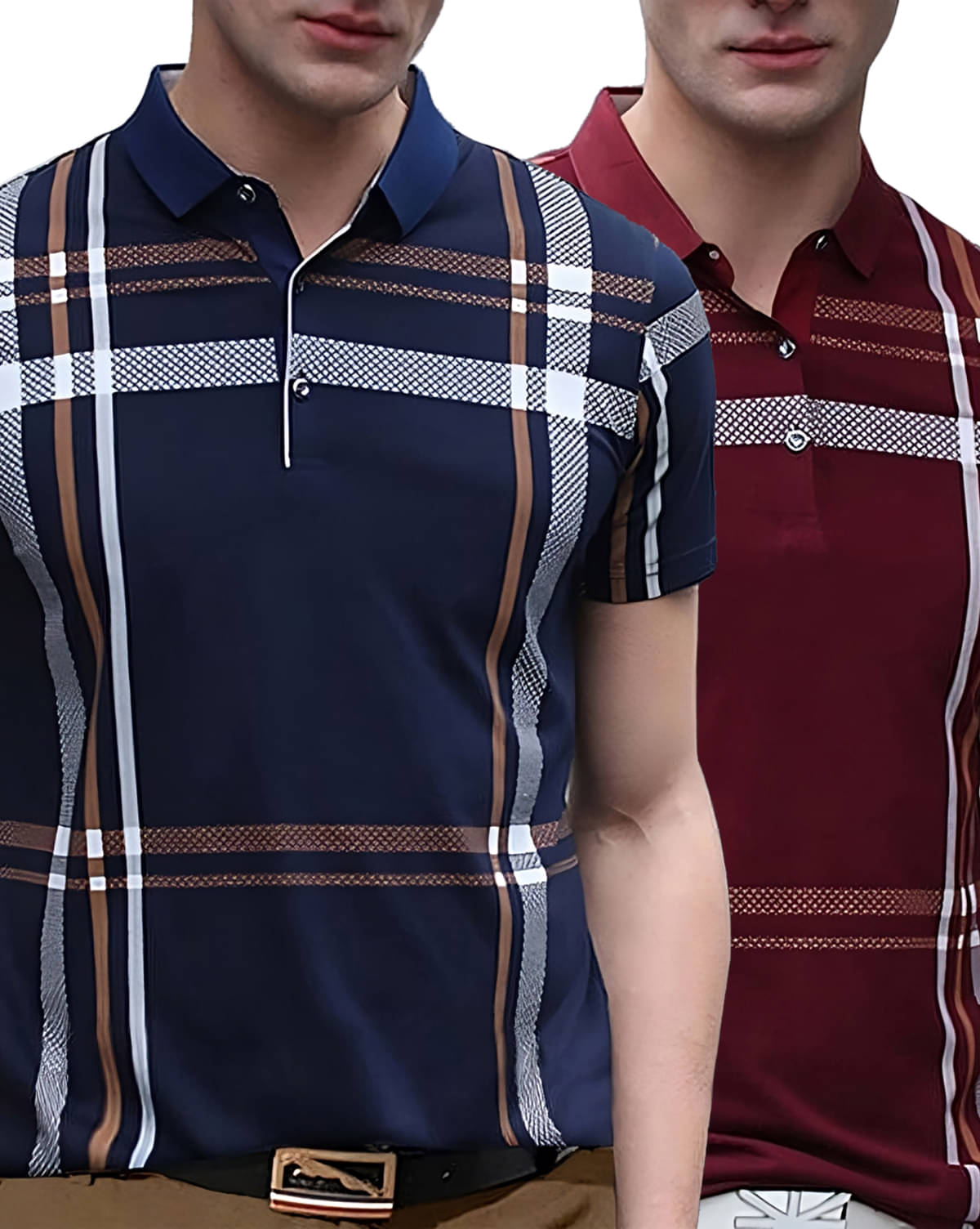 AOOSH Men Cotton Blend Regular Fit Printed Polo T Shirt ( Burgundy ) AOOSH Men Cotton Blend Regular Fit Printed Polo T Shirt ( Burgundy )