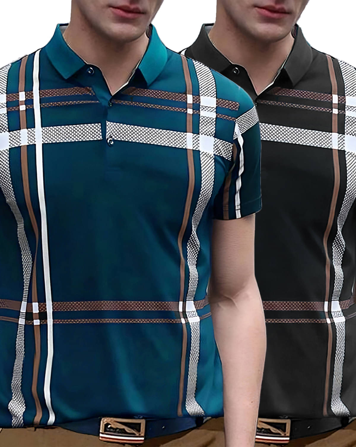 AOOSH Men Cotton Blend Regular Fit Printed Polo T Shirt ( Dark Green ) AOOSH Men Cotton Blend Regular Fit Printed Polo T Shirt ( Dark Green )