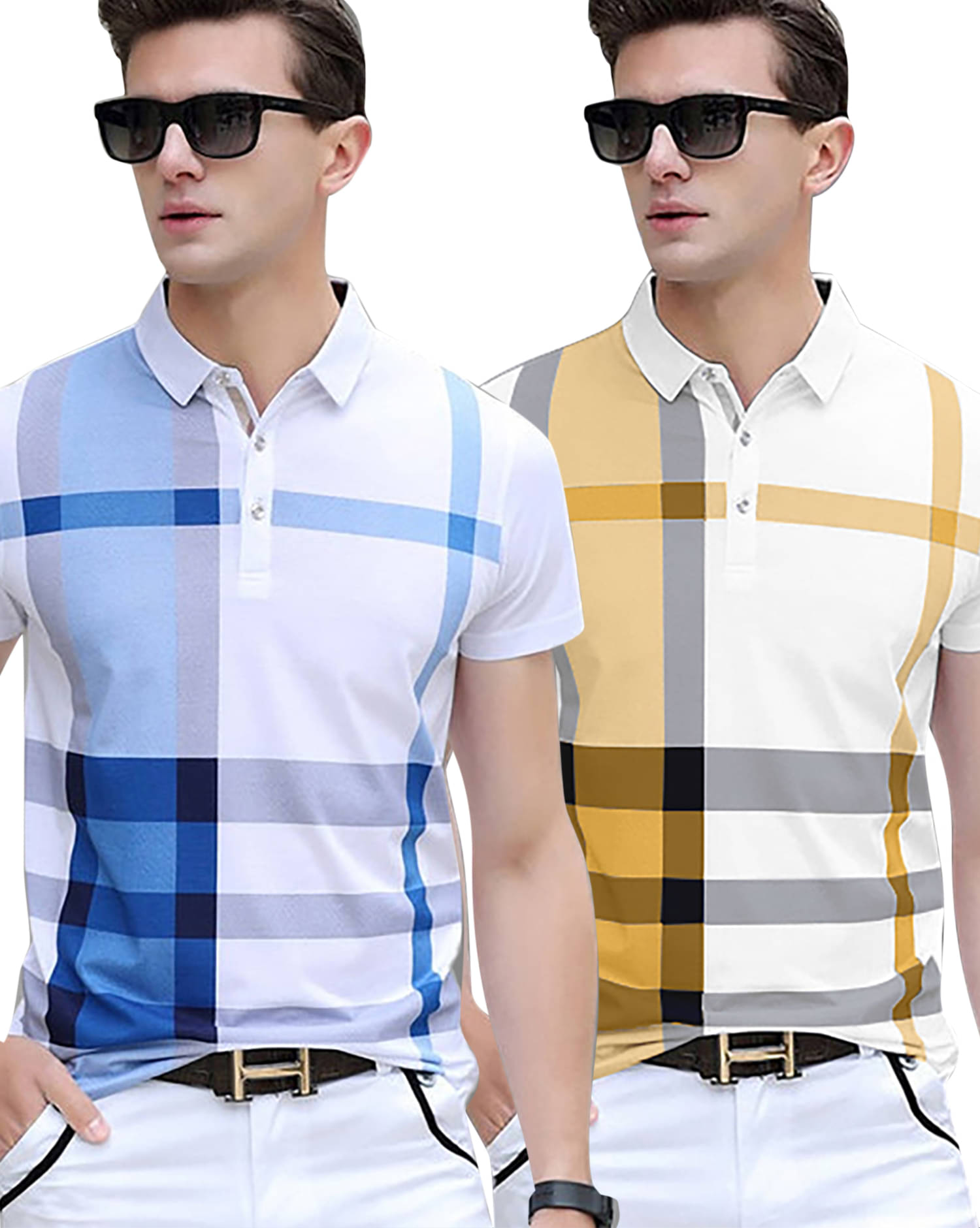     			AOOSH Men Cotton Blend Regular Fit Printed Polo T Shirt ( Navy Blue )