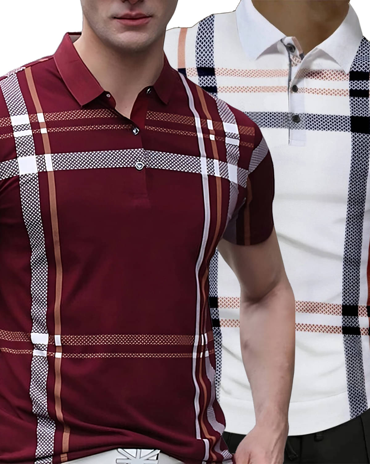 AOOSH Men Cotton Blend Regular Fit Printed Polo T Shirt ( White )     			AOOSH Men Cotton Blend Regular Fit Printed Polo T Shirt ( White )